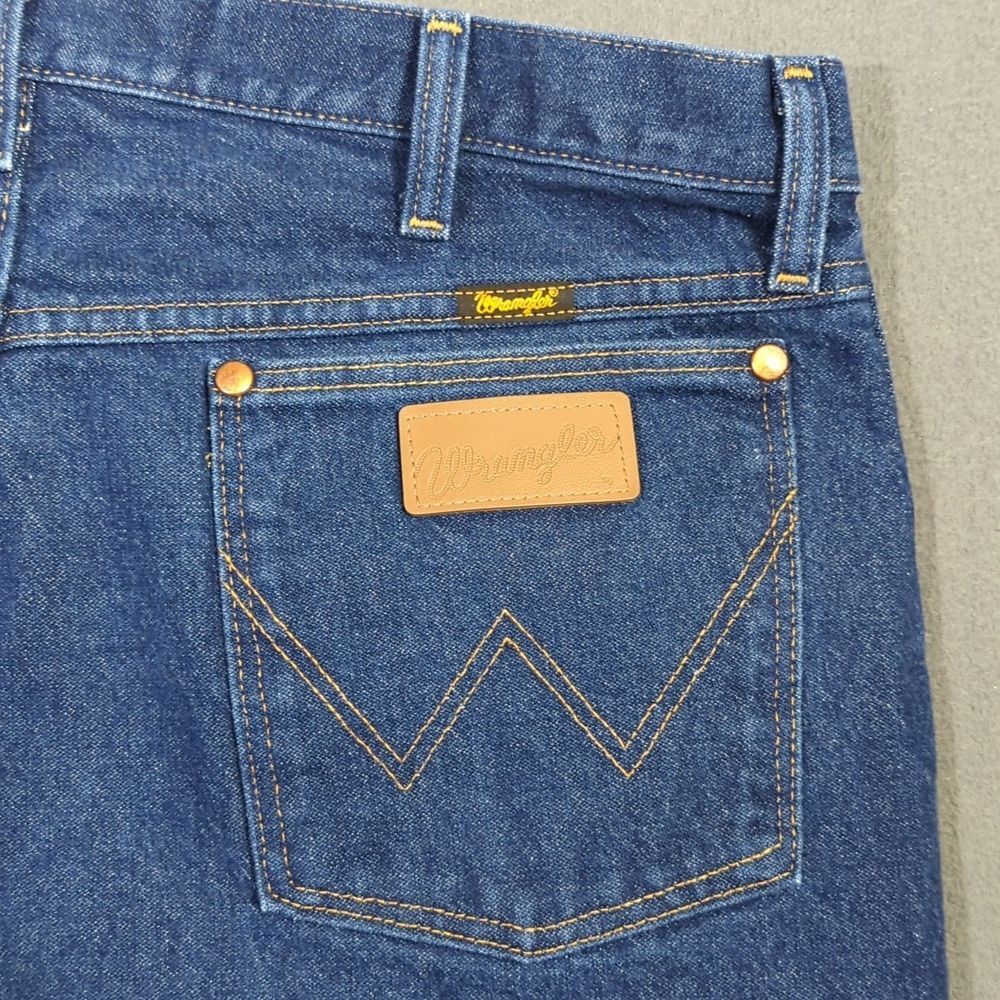 Wrangler Jeans Men's 38x36 Fits 36x34 Blue 13MWZ Cowboy Cut Western Rodeo